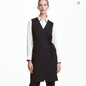 H&M long wrapover waistcoat